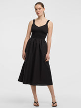 Sleeveless Midi Dress with Smocked Top