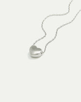 Short Necklace with Bubble Heart Pendant