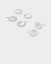 Stainless Steel Hoops - 3 Pairs