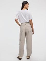 High-Rise Barrel Jeans
