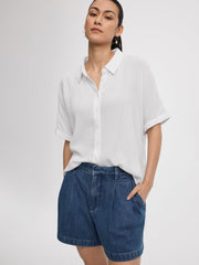 Buttoned-Down Gauze Shirt