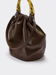 Faux Leather with Hard Handle