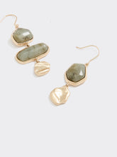 Asymmetrical Stone Pendant Earrings