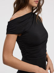 Shirred Off-the-Shoulder Top