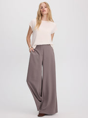 Short-Sleeve Crew-Neck Blouse