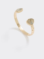 Open Cuff Bracelet with Semi-Precious Stones