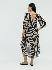 V-Neck Cover Up with High-Low Hem