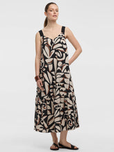 Sleeveless Maxi Dress with Contrast Straps