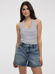 Striped Halter-Neck Tank