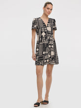 Short-Sleeve V-Neck Dress