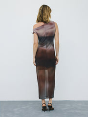 Sleeveless Bodycon Maxi Dress with Side Shirring