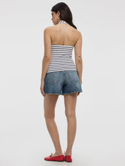 Striped Halter-Neck Tank