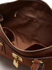 Bowler Satchel Bag with Lock Charm
