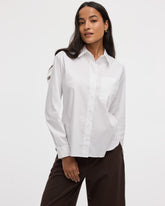 Long-Sleeve Poplin Shirt with Chest Pocket - R Essentials