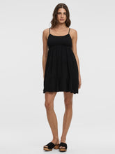 Sleeveless Mini Dress with Smocked Top