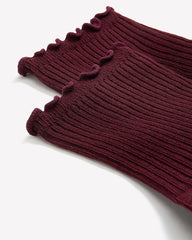Cotton Anklet Socks with Ruffled Hems