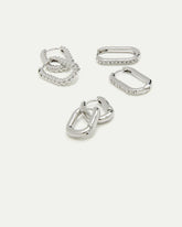 Elongated Hoops - 3 Pairs
