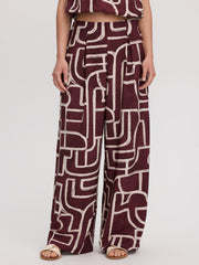 Wide-Leg High-Rise Pull-On Pant