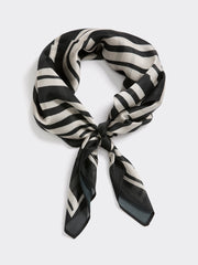 Square Scarf with Geometric Pattern