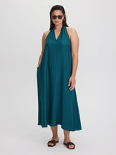 Sleeveless Halter-Neck Maxi Dress