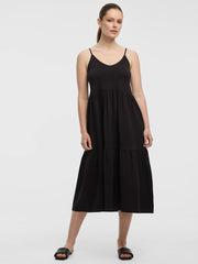 Sleeveless V-Neck Midi Dress