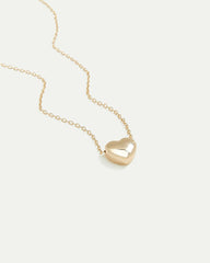 Short Necklace with Bubble Heart Pendant