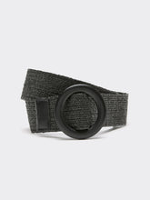 Elastic Straw Belt with Round Wooden Buckle