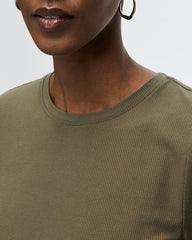 Ribbed Fitted Crew Neck T-Shirt - R Essentials