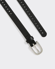 Skinny Faux Leather Belt