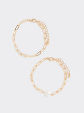 Two-Chain Bracelet with Freshwater Pearls