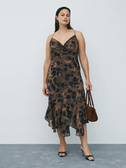 Sleeveless Maxi Dress with Cowl Neckline
