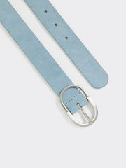 Blue Suede Leather Belt