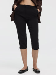 Slim-Leg High-Rise Capri Pants