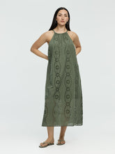 Sleeveless Maxi Dress with Halter Neckline