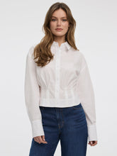 Long-Sleeve Shirt with Cinched Waist
