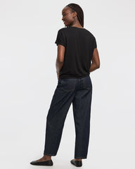 Short-Dolman-Sleeve Boat-Neck T-Shirt