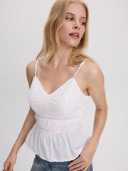 V-Neck Peplum Cami