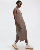 Sleeveless Textured Midi Dress - Hyba