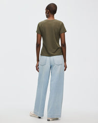 Ribbed Fitted Crew Neck T-Shirt - R Essentials