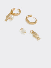 Hoops with Sardine and Freshwater Pearls