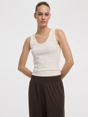 Scoop-Neck Ribbed Tank - DRY-LUX(R)