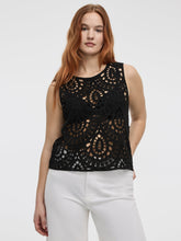 Crew-Neck Crochet Tank