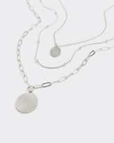 Multi-Chain Necklace with Round Pendants