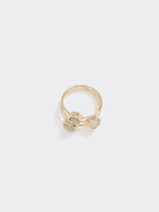 Rings with Semi-Precious Stones - Set of 2