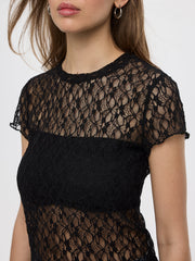 Short-Sleeve Lace Top