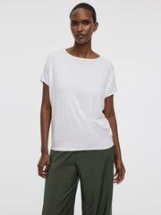 Short-Dolman-Sleeve Boat-Neck T-Shirt