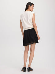 Pleated Chiffon Mini-Skirt