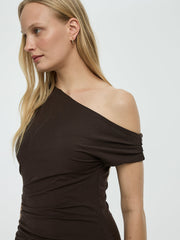Sleeveless Bodycon Mini Dress with Side Shirring