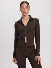 Ribbed Fitted Jacket - Hyba