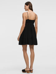 Sleeveless Mini Dress with Smocked Top